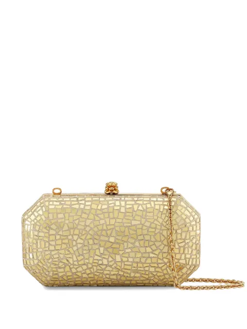 Tyler Ellis small Perry mosaic-effect clutch bag Gold T64MT713O