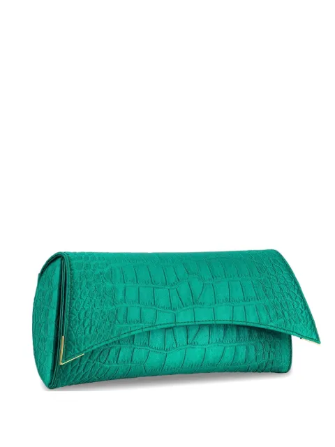 Tyler Ellis Veronica crocodile-effect clutch bag Green T176SS323O