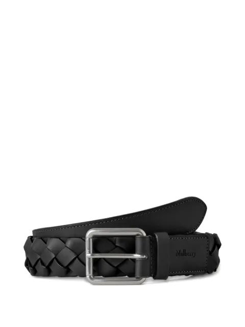 Mulberry Heritage braided leather belt Black MMM66396657