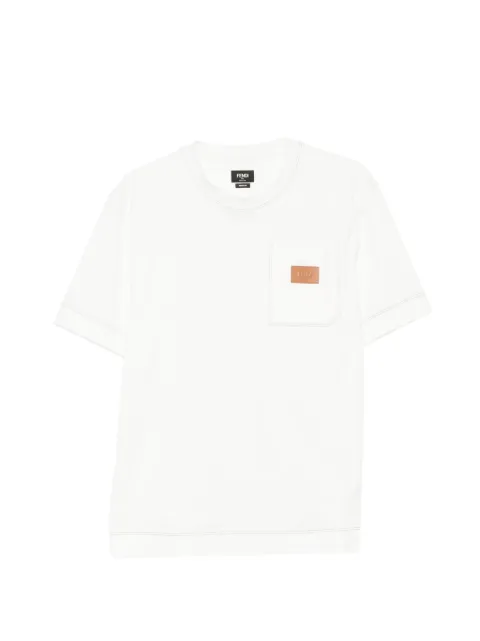 FENDI logo-patch T-shirt White FY0936B05I