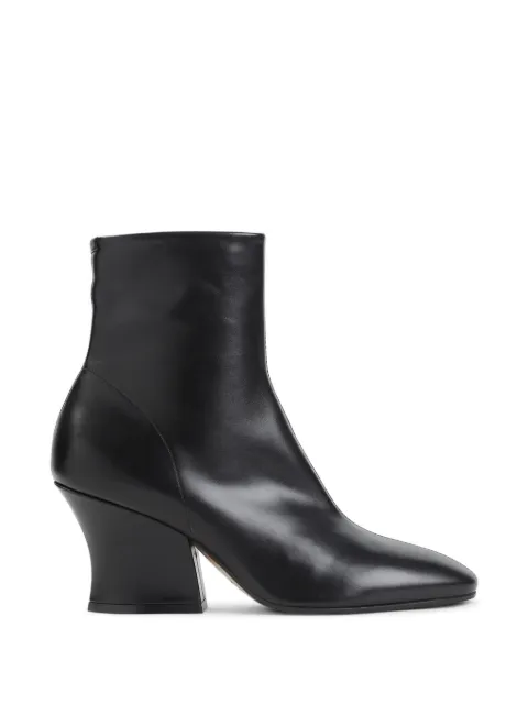 Jil Sander block-heel leather ankle boots Black J16WU0073P7689