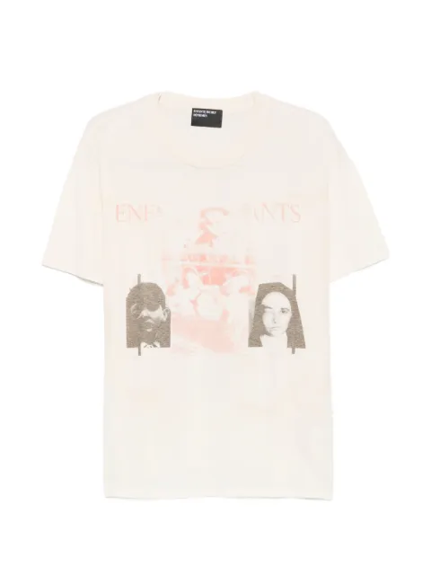 Enfants Riches Déprimés distressed graphic-print T-shirt Neutrals 010929