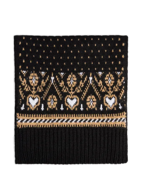 KHAITE Lucrene scarf in black and camel multi Black 18085615633