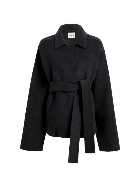 KHAITE Alder belted wool jacket Grey 6239547205