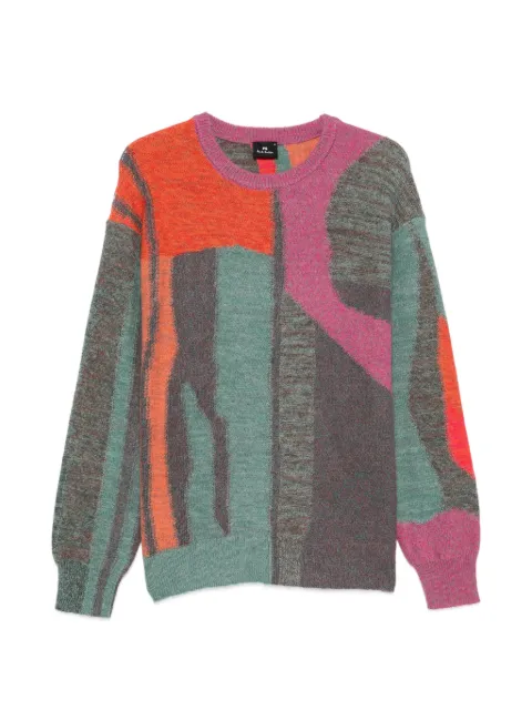 PS Paul Smith abstract-pattern crew neck sweater Green M2RA035W22768