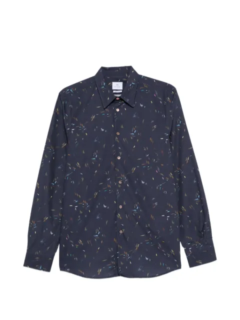 PS Paul Smith scribble-print long-sleeved shirt Blue M2R765XW22711