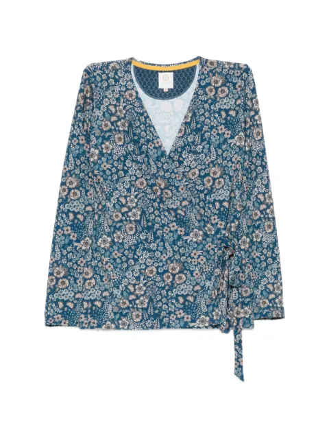 PIP STUDIO floral-print wrap top Blue 51515176