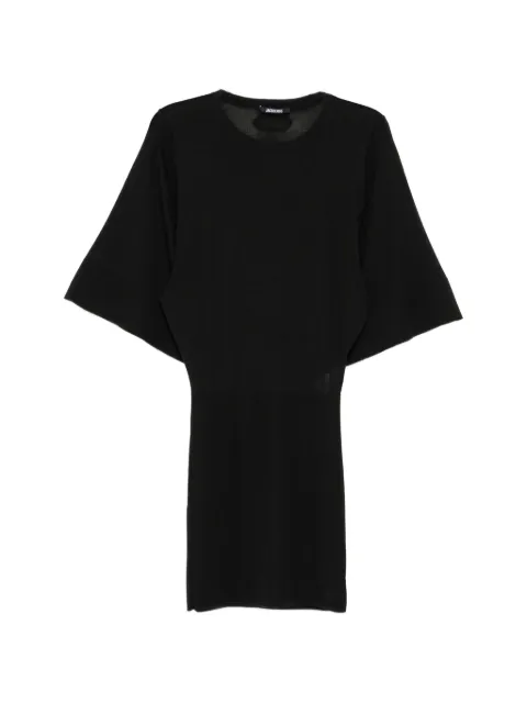 Jacquemus batwing-sleeve knitted dress Black DRW00774AK00305