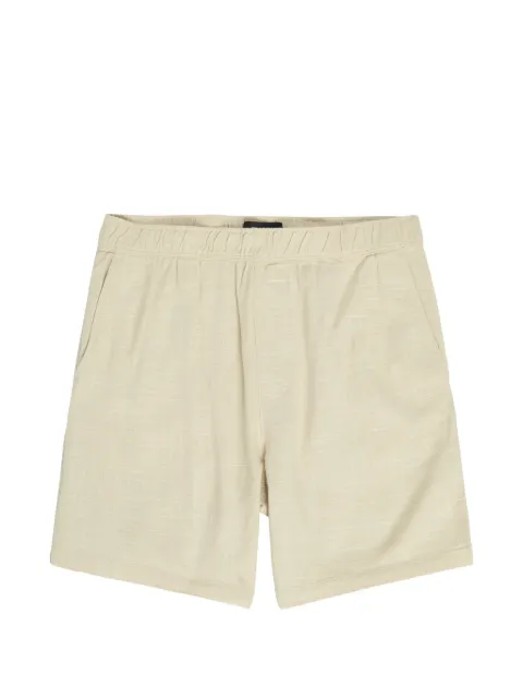 PAIGE Elijah elasticated slub-texture shorts Neutrals M324R24B841