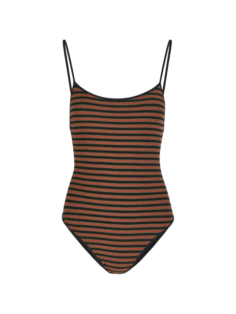 LIDO Trentasei striped swimsuit Brown TRENTASEISTRIP