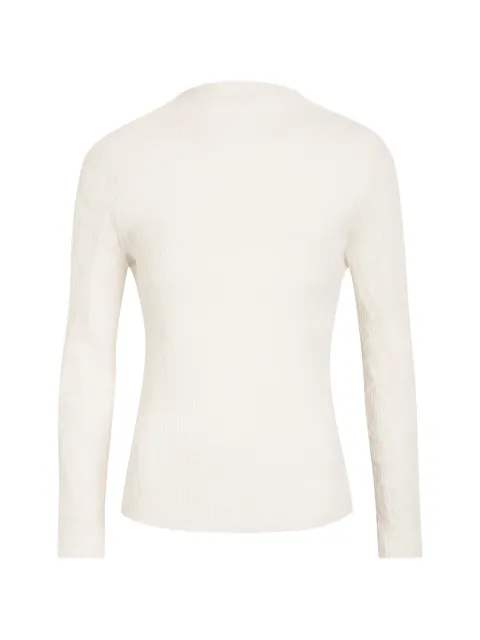 Issey Miyake pleated long-sleeve top White IM66FJ421