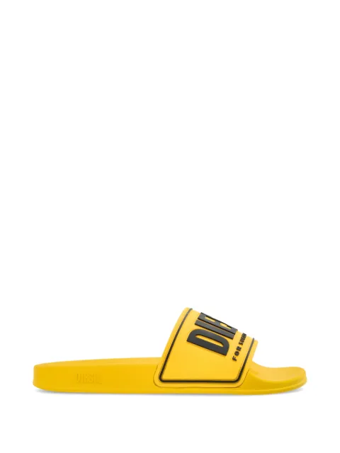 Diesel Sa-Mayem pool slides with 3D logo Yellow Y02801P4441