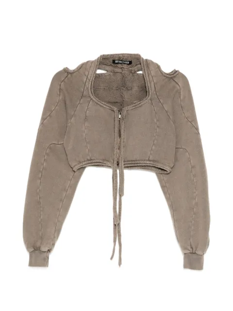 Ottolinger cropped zip-up hoodie Brown 11510991501