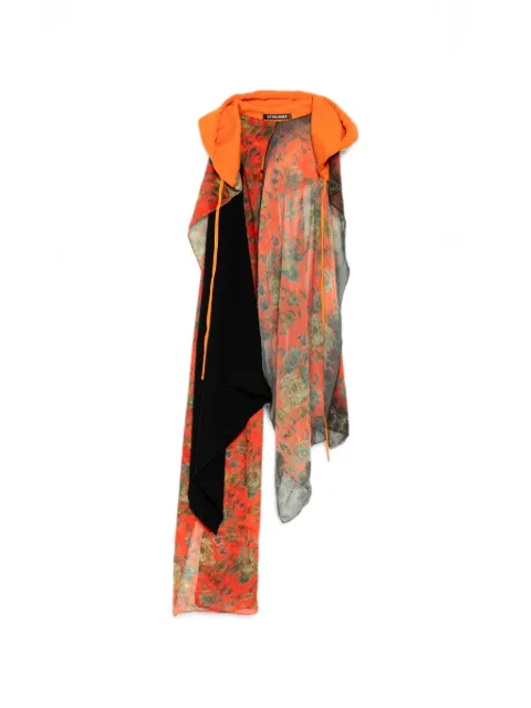 Ottolinger floral-print hooded scarf Orange 12990382802
