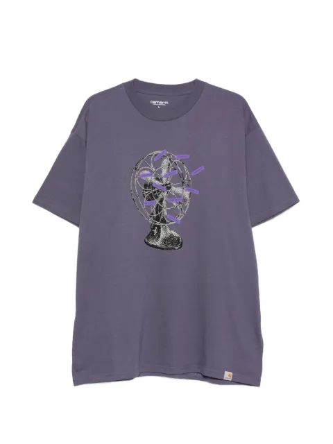 Carhartt WIP Fan logo-patch T-shirt Purple I036900