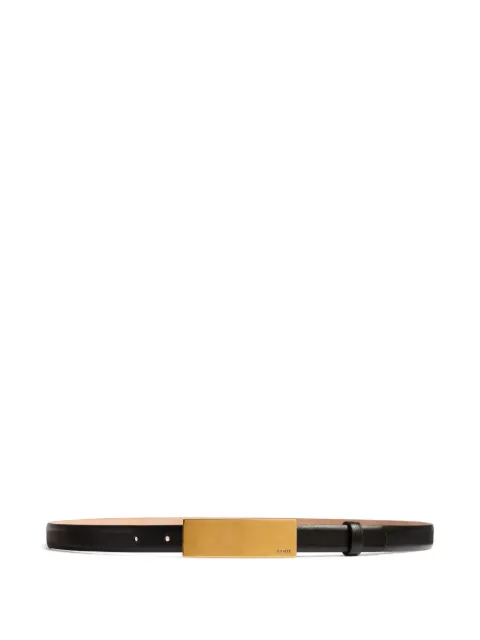 KHAITE Berlin belt in black leather with antique gold Black 10187763200