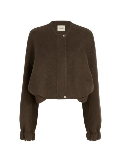KHAITE elasticated-cuff bomber jacket Brown 6241547