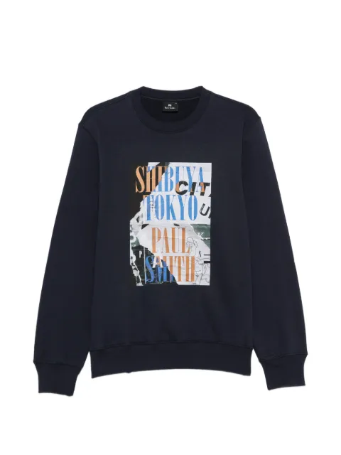 PS Paul Smith print-detail long-sleeve sweatshirt Blue M2R668UWP5853