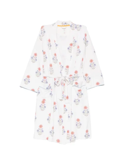 PIP STUDIO floral-print belted dressing gown White 51510863