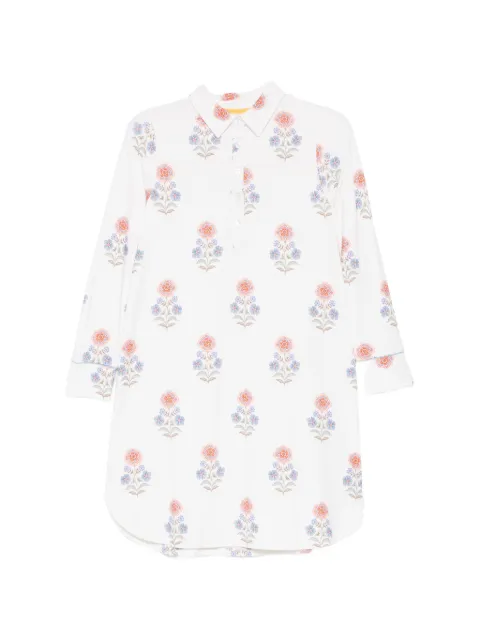 PIP STUDIO floral-print long-sleeve nightdress White 51503683