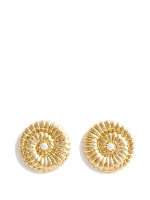 Self-Portrait crystal-embellished spiral earrings Gold PF26619EGD