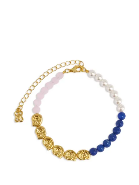 Ottoman Hands lapis pink jade beaded bracelets Gold BEA17012A9A27CB