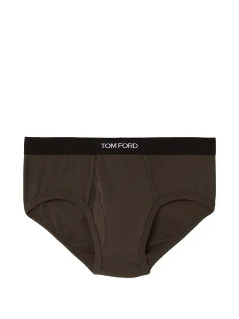 TOM FORD logo-waistband briefs Green T4LC11040098