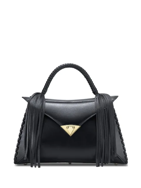 Tyler Ellis large LJ fringe-detail whipstitch tote bag Black T246LE014O