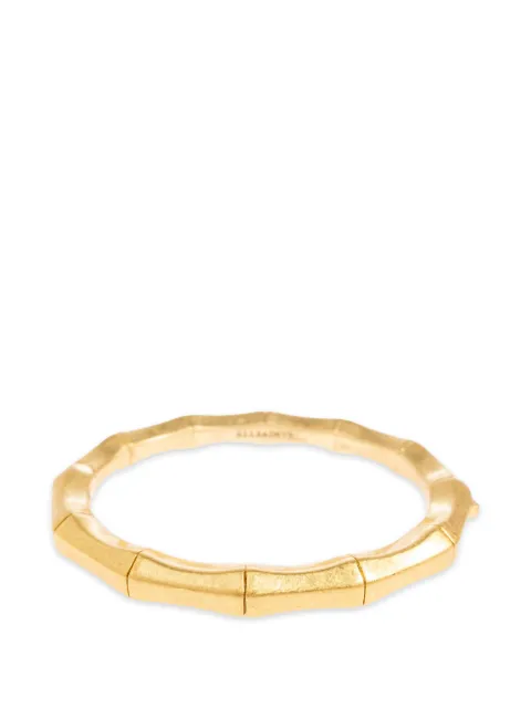 AllSaints bamboo-effect engraved-logo bracelet Gold 37585282GLD