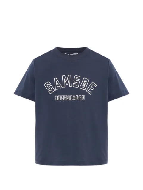 SAMSOE SAMSOE Sacamino logo-print T-shirt Blue F25200025