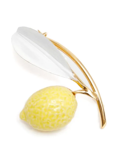 Andres Gallardo Lemon enamel brooch Gold LEMONBROOCH