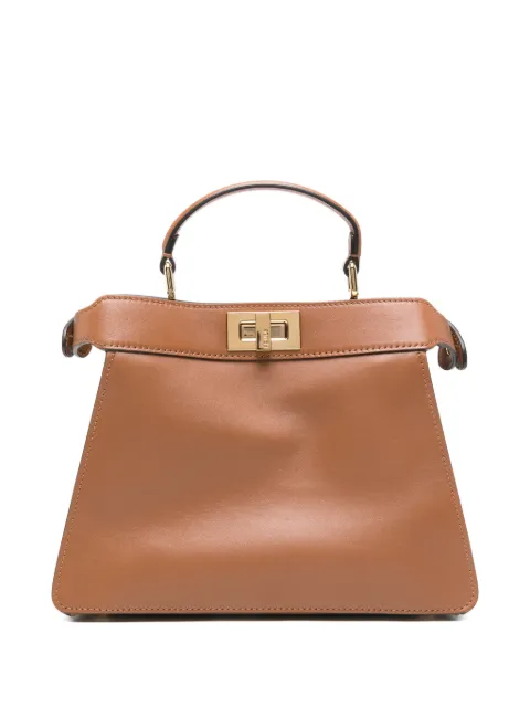 FENDI small Peekaboo ISeeU leather tote bag Neutrals 8BN327B11C