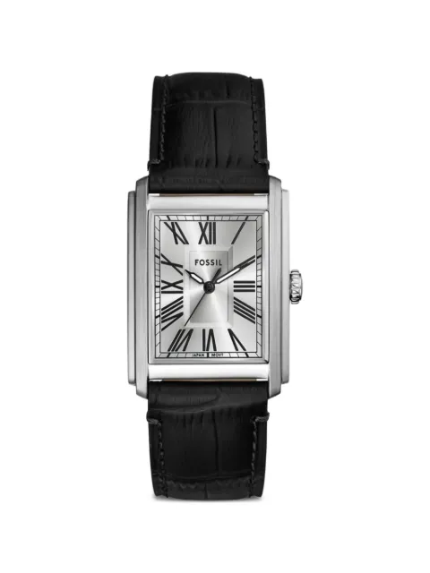 FOSSIL Carraway 30mm leather watch Silver FS6078