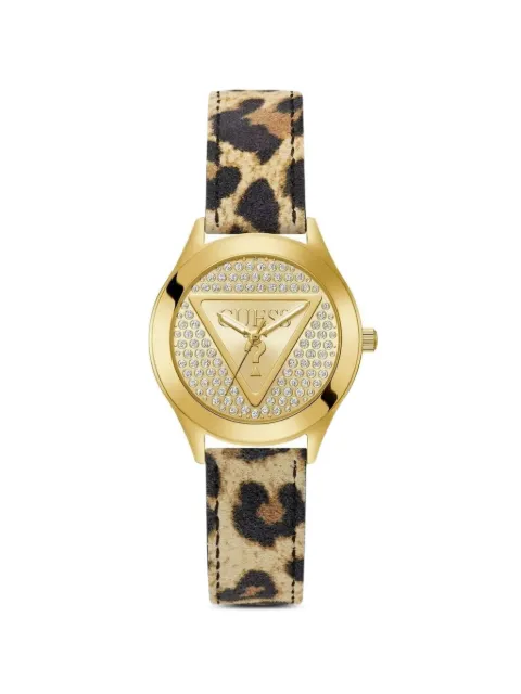 GUESS USA Crystal appliqué analogue watch Neutrals GW0745