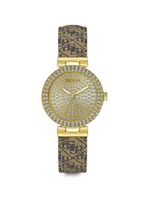 GUESS USA logo-detail 32mm watch Gold GW0943L2