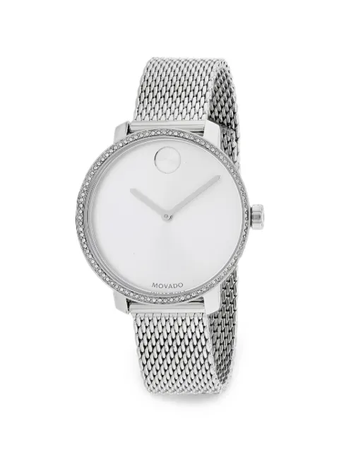 Movado Bold crystal-embellished 34mm watch White 3600655