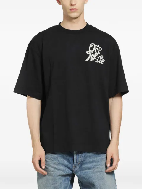 Off-White logo-print short-sleeve T-shirt Black OMAA120S26JER00M0001