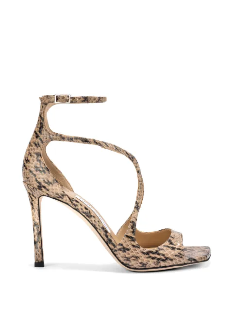 Jimmy Choo Azia snakeskin-effect sandals Neutrals AZIA95GNZ