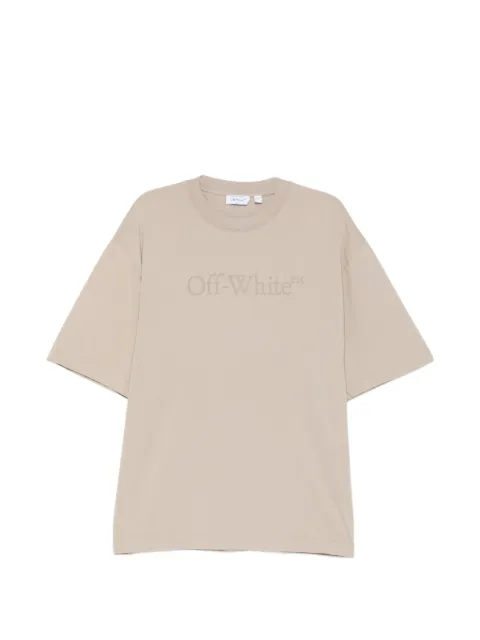 Off-White logo-print cotton T-shirt Neutrals OMAA120S26JER00H2050