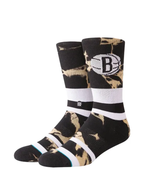 Stance Brooklyn Nets tie-dye socks Black M558C18NET