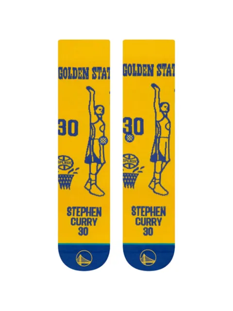 Stance Stephen Curry stencil socks Yellow M545D19CURYEL