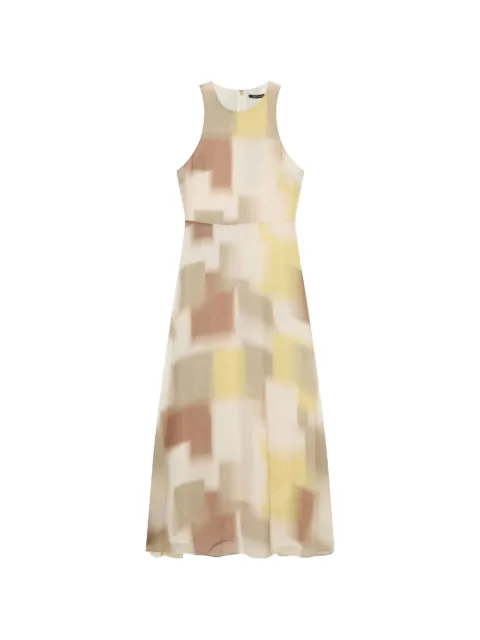 Armani Exchange abstract-print sleeveless midi dress Neutrals XW001963AF21554F