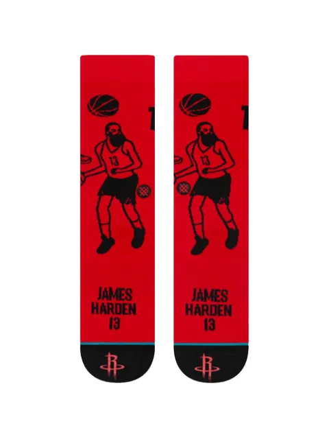 Stance x NBA James Harden Stencil crew socks Red M545D19JHA
