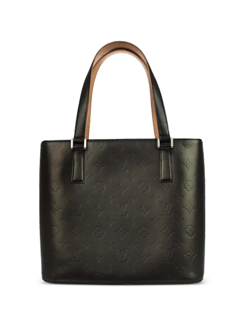 Louis Vuitton Pre-Owned 2003 Stockton Monogram Mat leather tote bag Black 136476