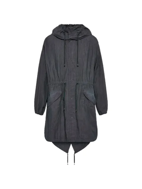 Maison Margiela hooded drawstring parka coat Grey S50AM0676M35046