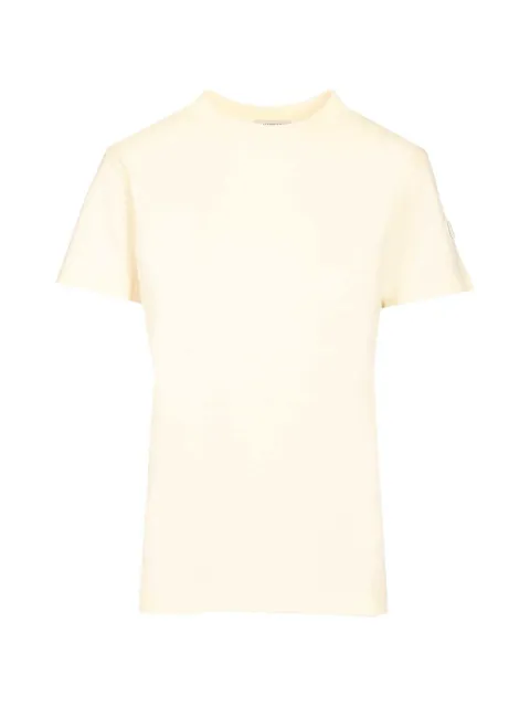 Moncler logo-patch cotton T-shirt Neutrals L10938C00029