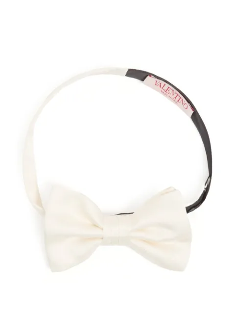 Valentino Garavani silk bow tie Neutrals YEW022MWN
