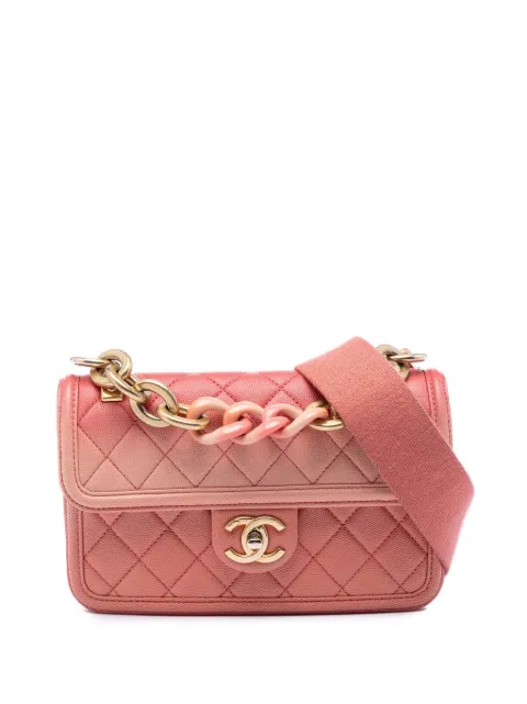 CHANEL Pre-Owned 2019 Small Quilted Caviar Sunset On The Sea Flap satchel Pink QGPO7WOAW9K98BUZ