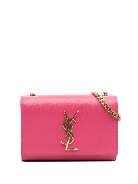 Saint Laurent Pre-Owned 2014 Small Grain De Poudre Monogram Kate crossbody bag Pink C50MLWUSGWFXYV9F
