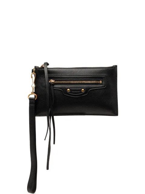 Balenciaga Pre-Owned 2018-2026 Grained Calfskin Neo Classic Pouch XS clutch bag Black 6Q1XB5T5X4SHG46W